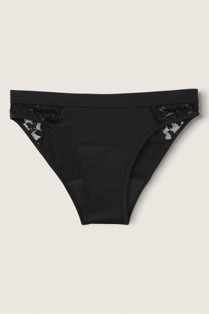 Victoria's Secret Period Pants Cipkovane Period Bikiny Knicker Čierne | IWRVU-1609