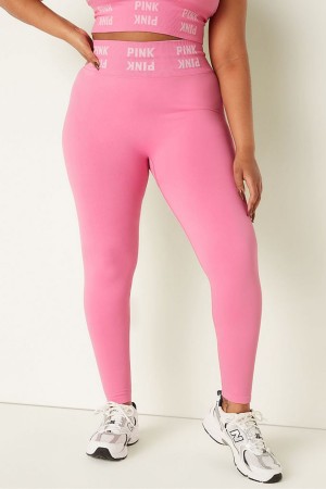 Victoria's Secret Seamless High Pásom Leggings Ruzove | RVMBO-0842