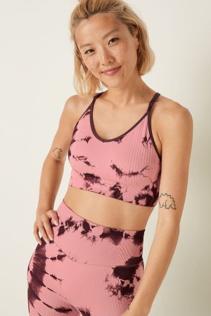 Victoria's Secret Seamless Lightly Podsite Low Impact Sports Bra Ruzove | RCHWG-0891