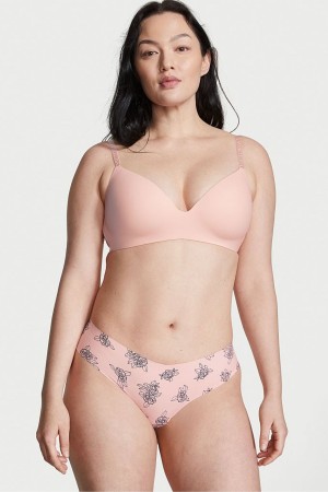 Victoria's Secret Sexy Illusions by Victorias Secret Smooth No Show Tanga Knickers Ruzove | CDBEM-8316