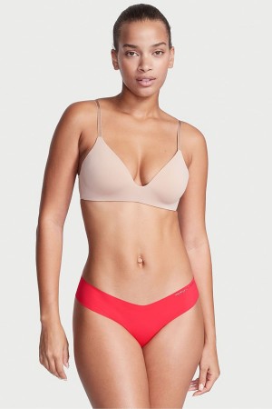 Victoria's Secret Sexy Illusions by Victorias Secret Smooth No Show Tanga Knickers Ruzove | BLGMV-3968