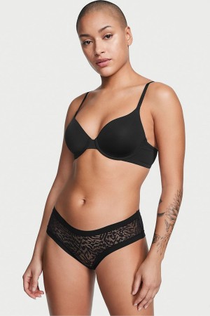 Victoria's Secret Sexy Illusions by Victorias Secret Mesh No Show Cheeky Knickers Čierne | NJSLM-8732