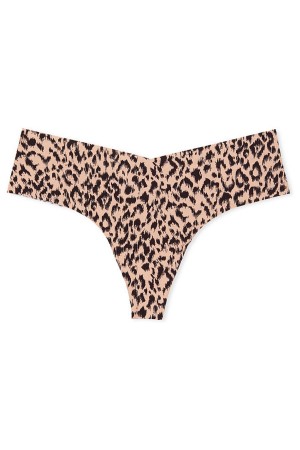 Victoria's Secret Sexy Illusions by Victorias Secret No Show Tanga Knickers Hnede | ZPSGR-2034