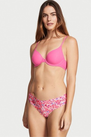 Victoria's Secret Sexy Illusions by Victorias Secret No Show Tanga Knickers Ruzove | EPFGS-6253