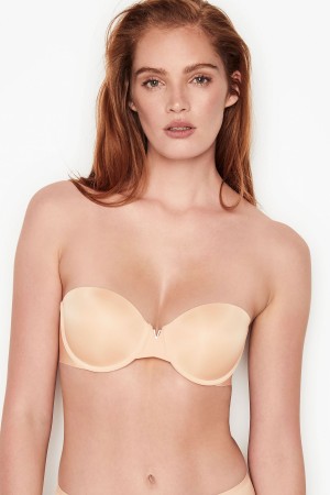 Victoria's Secret Sexy Illusions by Victorias Secret Smooth Multiway Strapless Push Up Bra Champagne Nude | UBDTZ-8061