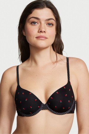 Victoria's Secret Sexy Tee Cipkovane Lightly Podsite T-Shirt Bra Čierne | LEQXA-5194