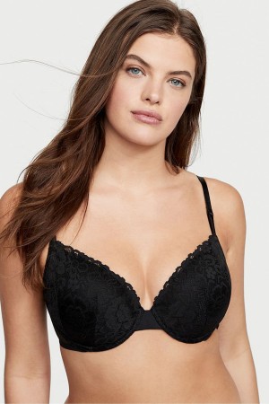 Victoria's Secret Sexy Tee Cipkovane Lightly Podsite T-Shirt Bra Čierne | IWGUB-6579