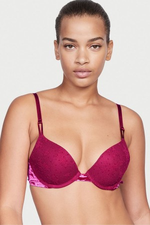 Victoria's Secret Sexy Tee Cipkovane Push Up Bra Červené | JYIGL-1683