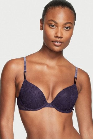 Victoria's Secret Sexy Tee Cipkovane T-Shirt Push Up Bra Čierne | BMVEQ-5890