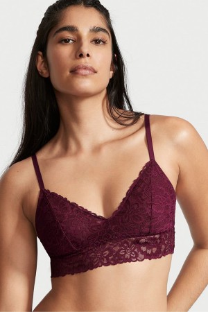 Victoria's Secret Sexy Tee Cipkovane Unlined Bralette Bordove Nachový | MNFSC-6901