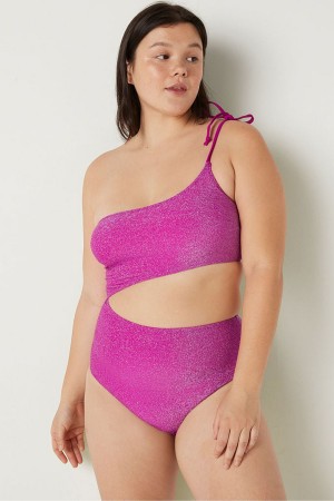 Victoria's Secret Shimmer One Shoulder Swimsuit Ruzove | LOIKS-4832