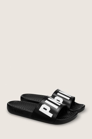 Victoria's Secret Sliders Čierne | ZFAQD-7850