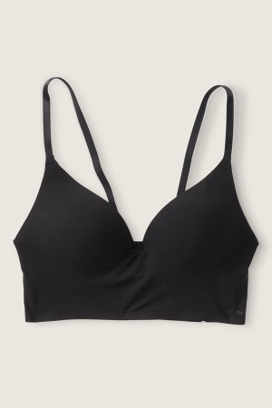 Victoria's Secret Smooth Non Wired Push Up Bralette Čierne | BWFYX-4603