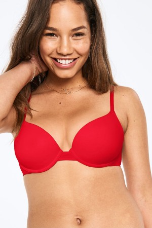 Victoria's Secret Smooth Push Up T-Shirt Bra Nachový | FYBPR-2843