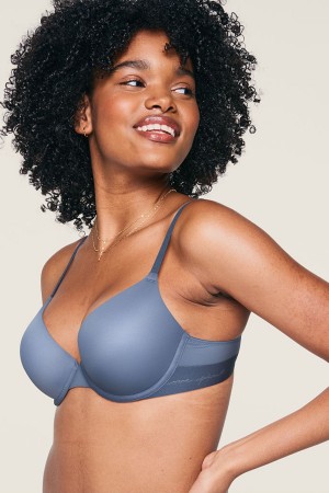 Victoria's Secret Smooth Push Up T-Shirt Bra Čierne | CWJFX-0568