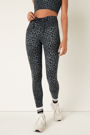 Victoria's Secret Soft Ultimate High Pásom Ruched V Legging Tmavo Siva Leopardie | UEBLC-1593