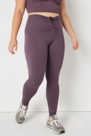 Victoria's Secret Soft Ultimate High Pásom Ruched V Legging Tmavo Siva Leopardie | QMVSB-6710