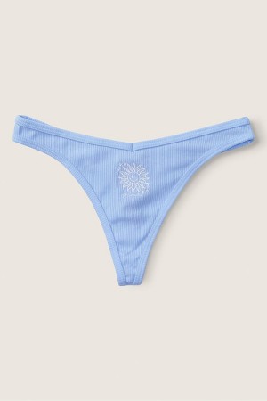 Victoria's Secret Stretch Bavlnene Bavlnene Tanga Knickers Ruzove | GKZQM-6352