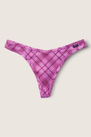 Victoria's Secret Stretch Bavlnene Bavlnene Tanga Knickers Ruzove | WLNGX-8091