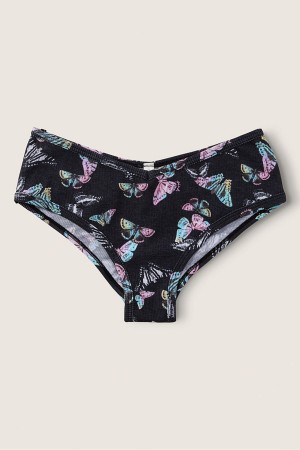 Victoria's Secret Stretch Bavlnene Bavlnene Cheeky Knickers Čierne | UZVJH-0135