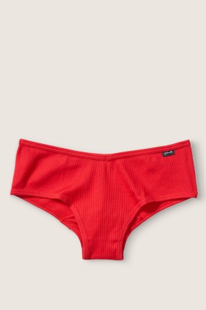 Victoria's Secret Stretch Bavlnene Bavlnene Cheeky Knickers Červené | EVMUW-7820