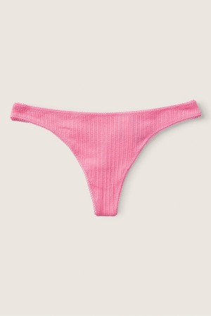 Victoria's Secret Stretch Bavlnene Bavlnene Tanga Knickers Ruzove | ZGCHS-3461