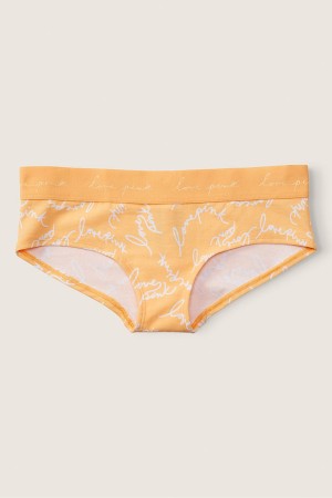 Victoria's Secret Stretch Bavlnene Bavlnene Logo Hipster Knickers Oranžové | IFJLA-2089