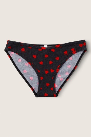 Victoria's Secret Stretch Bavlnene Bavlnene Bikiny Knicker Čierne | AHFLS-2749