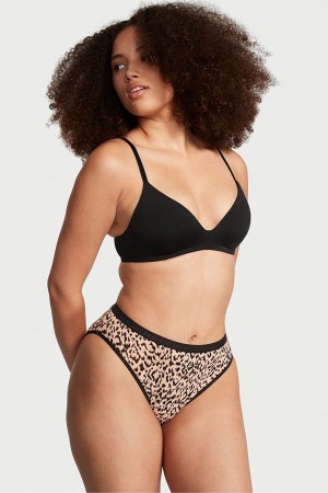 Victoria's Secret Stretch Bavlnene High Leg Brief Knickers Leopardie Hnede | NLGIV-4723