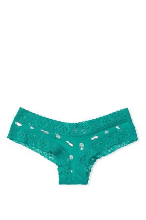 Victoria's Secret Stretch Bavlnene LCE W CTN CHEEKY Aqua Daisy Dot | EAVYJ-9782