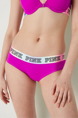 Victoria's Secret Stretch Bavlnene Logo Hipster Ruzove | OANCS-9214