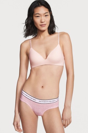 Victoria's Secret Stretch Bavlnene Logo Knickers Modre | WINOG-7542