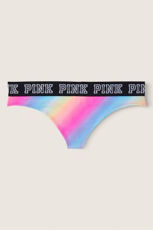 Victoria's Secret Stretch Bavlnene Logo Tanga Modre | ONSYU-3095