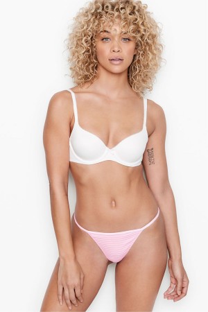 Victoria's Secret Stretch Bavlnene No Show Tanga Knickers Pruhované | ASWKY-6539