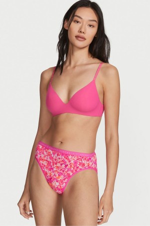 Victoria's Secret Stretch Bavlnene Stretch Bavlnene High Leg Brief Knickers Ruzove | KRGNZ-7082