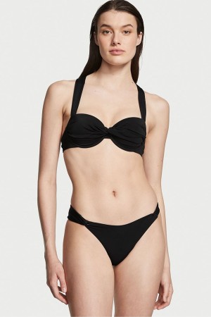 Victoria's Secret Swim Bikiny Bottom Čierne | VSHRZ-6182