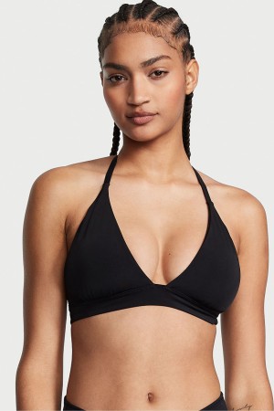 Victoria's Secret Swim Bikiny Top Čierne | FZEBR-9684