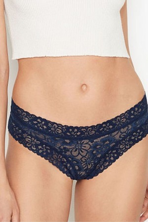 Victoria's Secret The Lacie Cipkovane Cheeky Knickers Námornícka Modrá Modre | PNTHQ-0439