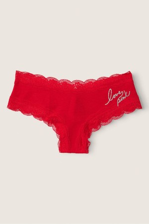 Victoria's Secret The Lacie Cipkovane Trim Cheeky Knickers Čierne | NECSX-9506