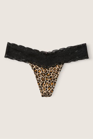 Victoria's Secret The Lacie Everyday Cipkovane Trim Tanga Knickers Modre | ZVIHG-8431