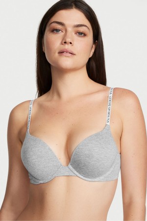 Victoria's Secret The T-Shirt Add 2 Cups T-Shirt Plunge Bra Čierne | ZJGXR-7563