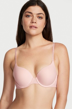 Victoria's Secret The T-Shirt Full Cup Push Up Smooth Bra Ruzove | WFYCG-3098