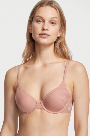 Victoria's Secret The T-Shirt Lightly Podsite Logo Remienkove Full Cup Bra Ruzove | LAFYN-3471