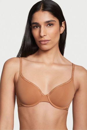 Victoria's Secret The T-Shirt Push Up Logo Remienkove Bra Honey Glow Nude | SBCYP-2476