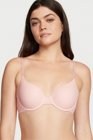 Victoria's Secret The T-Shirt Smooth Lightly Podsite T-Shirt Bra Ruzove | YTBOH-3416