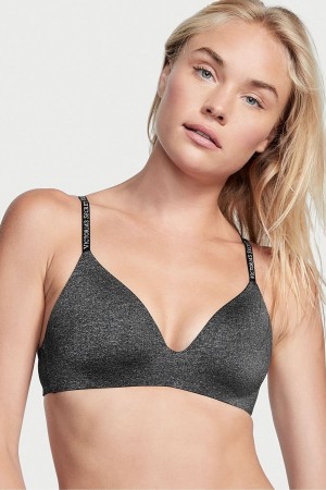 Victoria's Secret The T-Shirt Smooth Logo Remienkove Lightly Podsite Non Wired T-Shirt Bra Čierne | RXMGW-2310