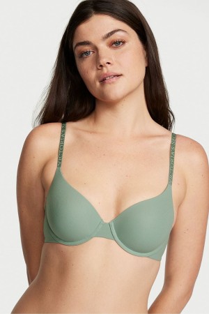 Victoria's Secret The T-Shirt Smooth Logo Remienkove Light Podsite T-Shirt Bra Modre | CHTPL-0987