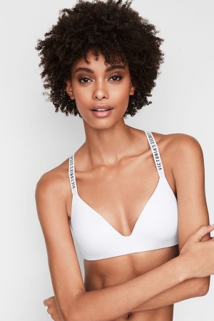 Victoria's Secret The T-Shirt Smooth Logo Remienkove Lightly Podsite Non Wired T-Shirt Bra Modre | TIQPF-5860