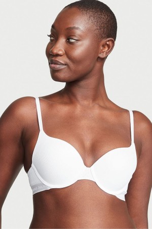 Victoria's Secret The T-Shirt Smooth Push Up T-Shirt Bra Biele | YNTAR-7069