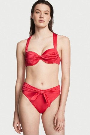 Victoria's Secret Twist Balcony Bra Bikiny Top Čierne | TNLMY-0246